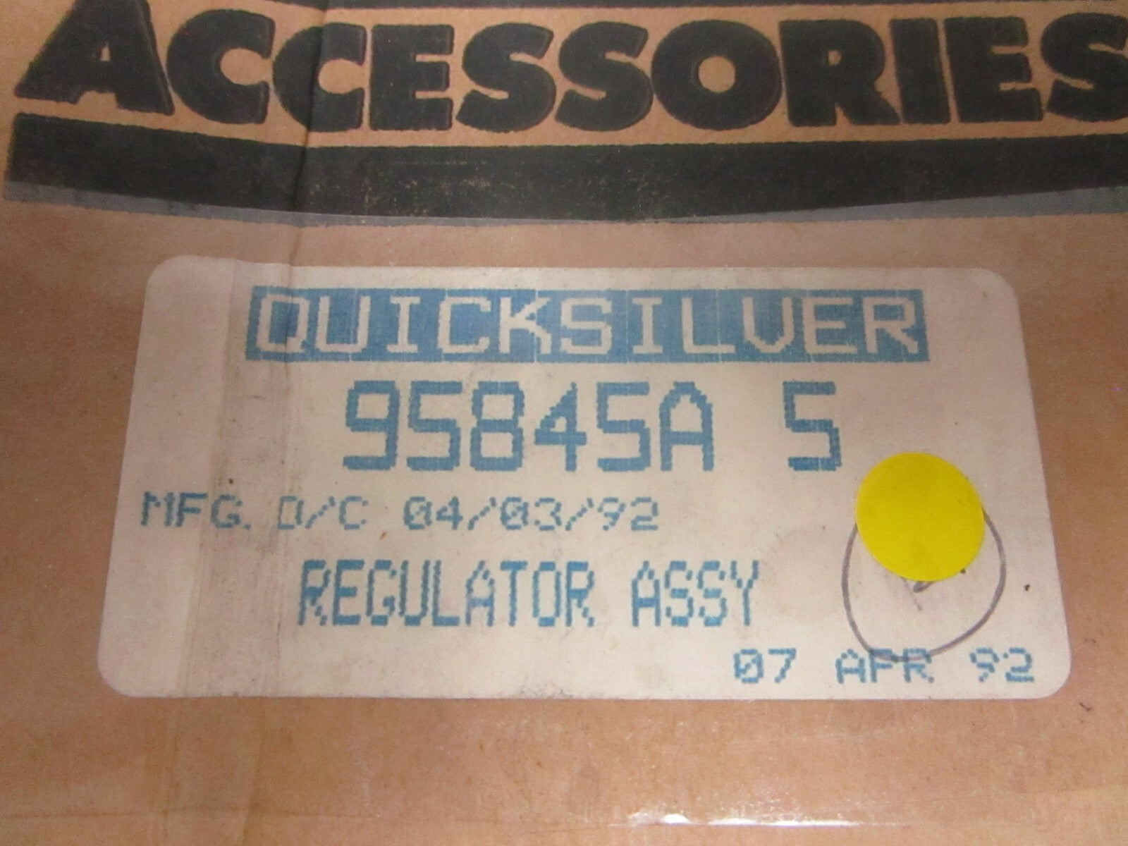 *NEW OEM* 0810 Mercury Quicksilver Regulator Assembly 95845A5