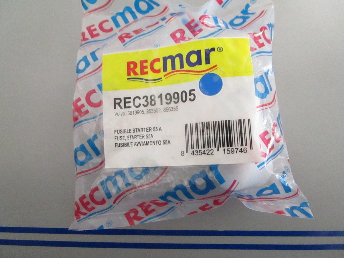 *NEW* 0720 Recmar 55 AMP Starter Fuse REC3819905 Replaces: Volvo 3819905 853502