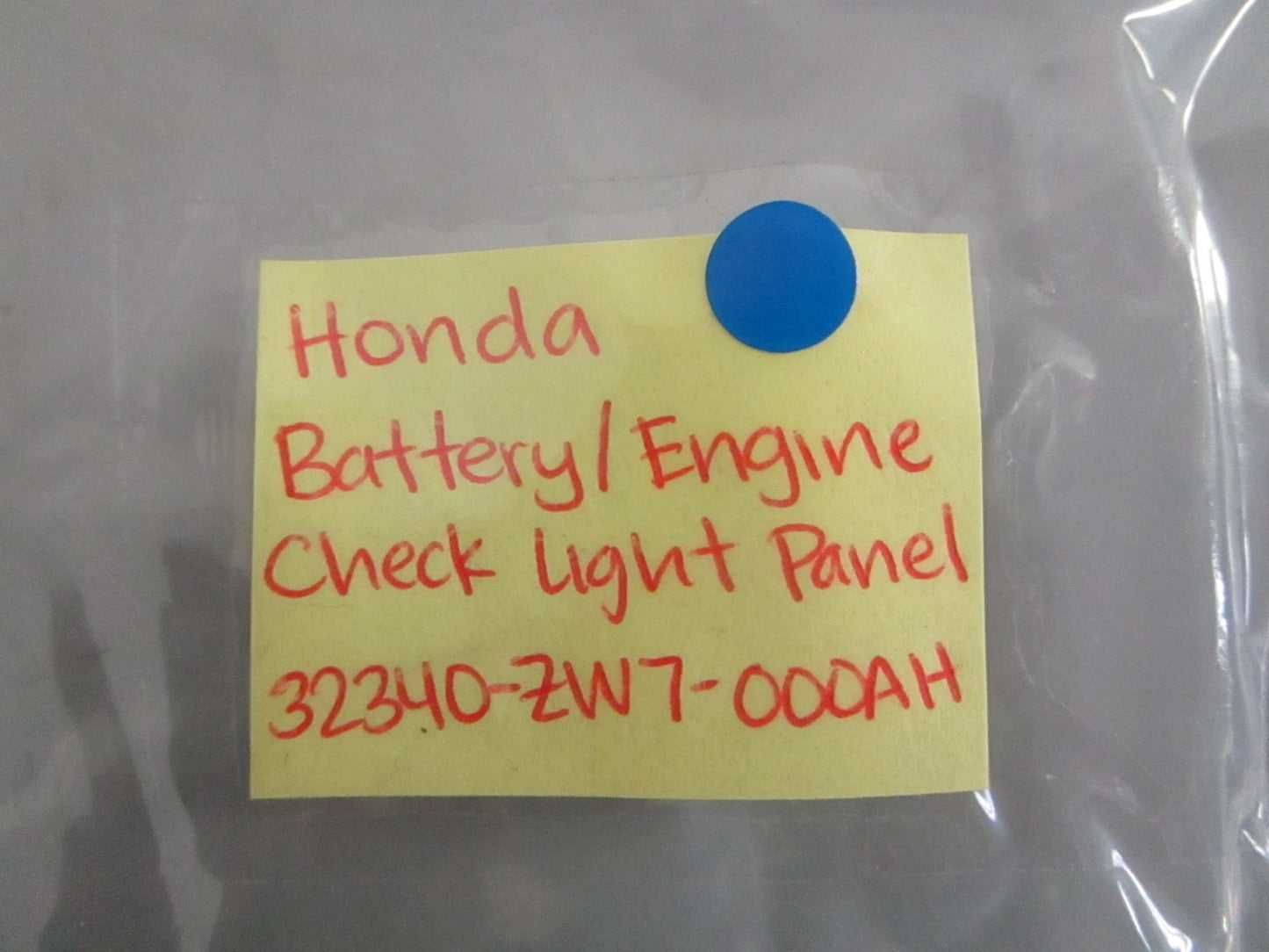 NEW OEM 32340-ZW7-000AH Honda Battery/Engine Check Light Panel 0820