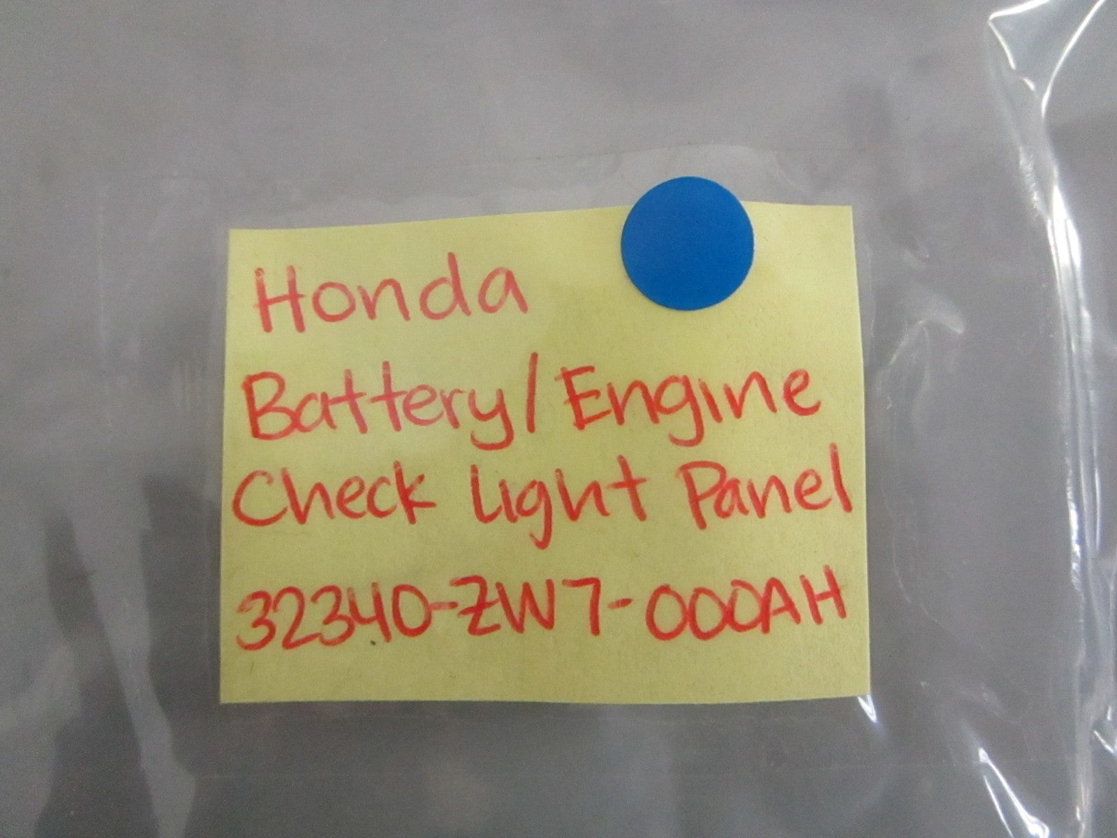 NEW OEM 32340-ZW7-000AH Honda Battery/Engine Check Light Panel 0820