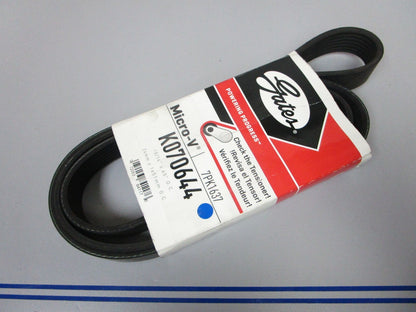 NEW K070644 Gates Micro-V 15/16" x 65" Serpentine Belt 0720