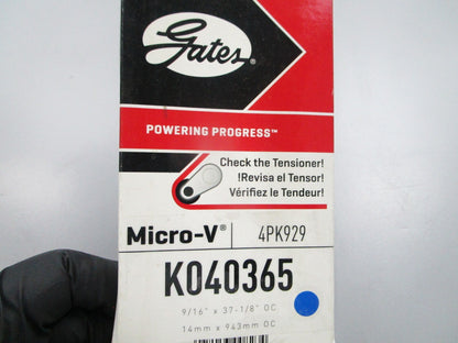 NEW K040365 Gates Micro-V Serpentine Belt 0810