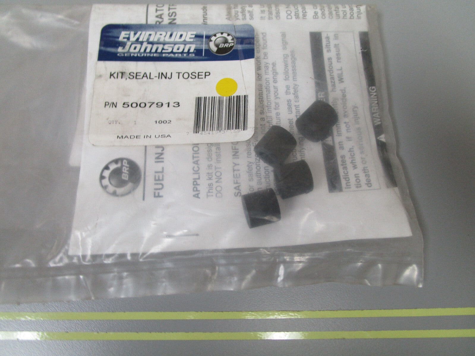 *NEW OEM* 0810 OMC Johnson Evinrude Seal Injector to Vapor Separator Kit 5007913