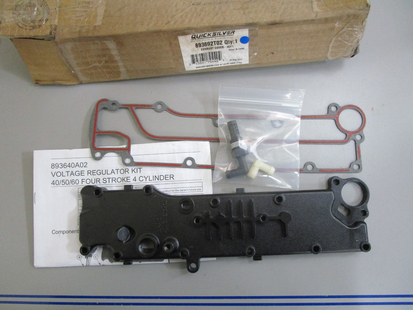 *NEW OEM* 0820 Mercury Quicksilver 4 Cyl. Exhaust Cover 893692T02 893692A02