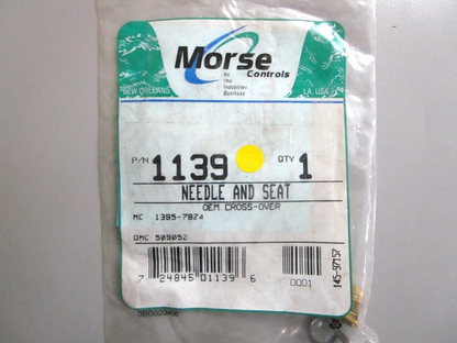 *NEW* 0750 Morse NEEDLE and SEAT 1139
