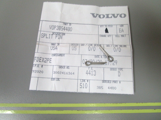 *NEW OEM* (LOT OF 2) 0750 Volvo Penta SPLIT PIN 3854480