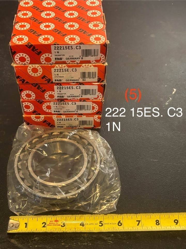 FAG 22215ES.C3 Spherical Roller Bearing 75x130x31mm Self-Aligning Double Row NOS