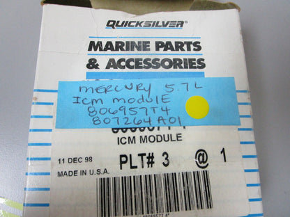 *NEW OEM* 0720 Mercury Quicksilver 5.7L Alpha ICM Module 806957T4 807264A01