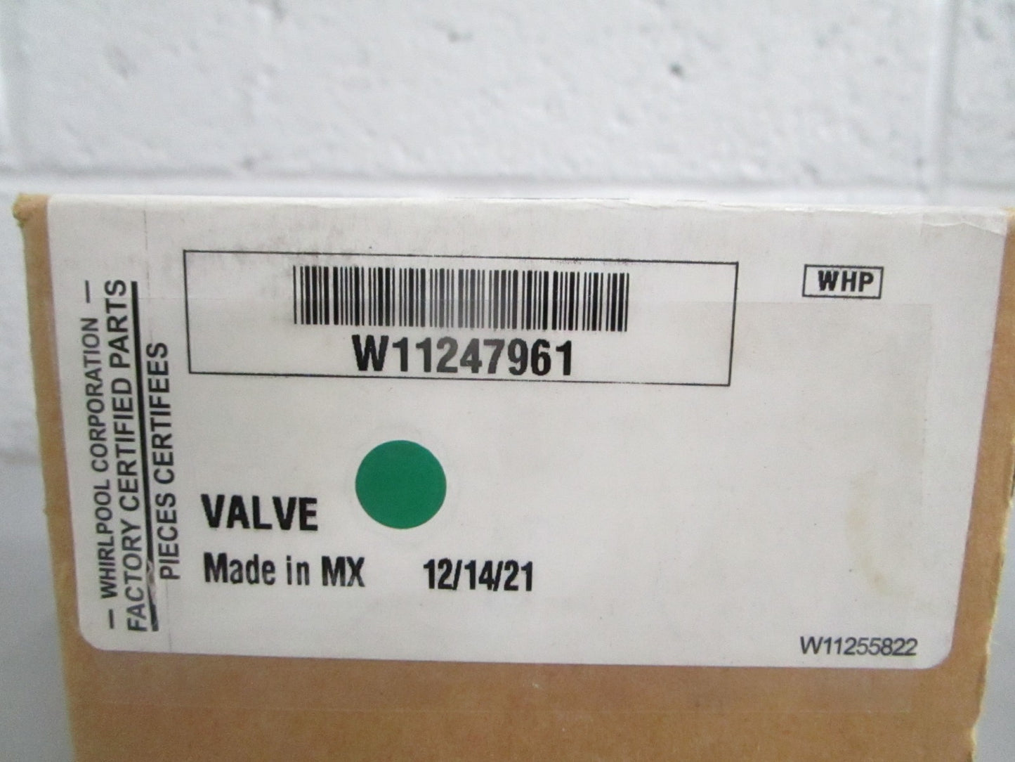 NEW OEM W11247961 Whirlpool Valve 0820