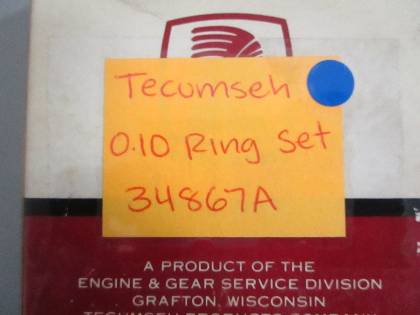 NEW OEM 34867A Tecumseh 0.10 Ring Set 0820