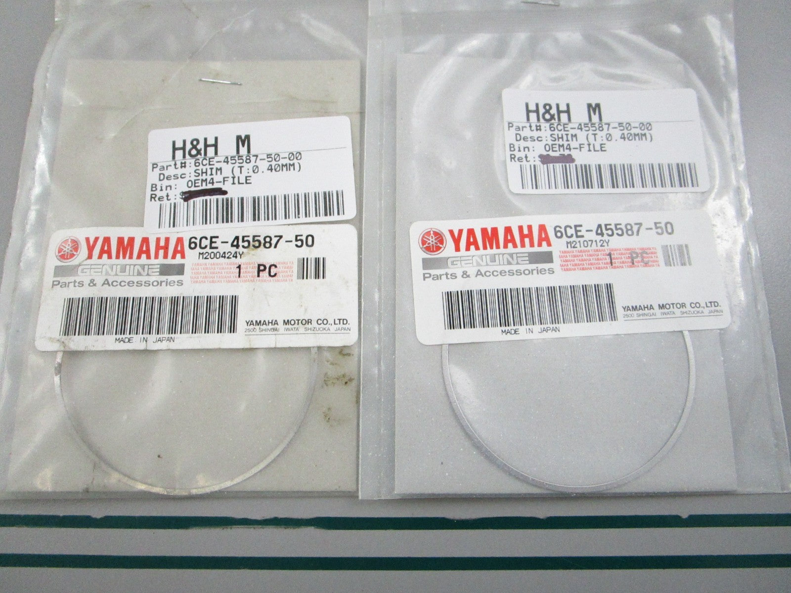 NEW OEM 6CE-45587-50-00 Yamaha (T:0.40mm) Shim 0810