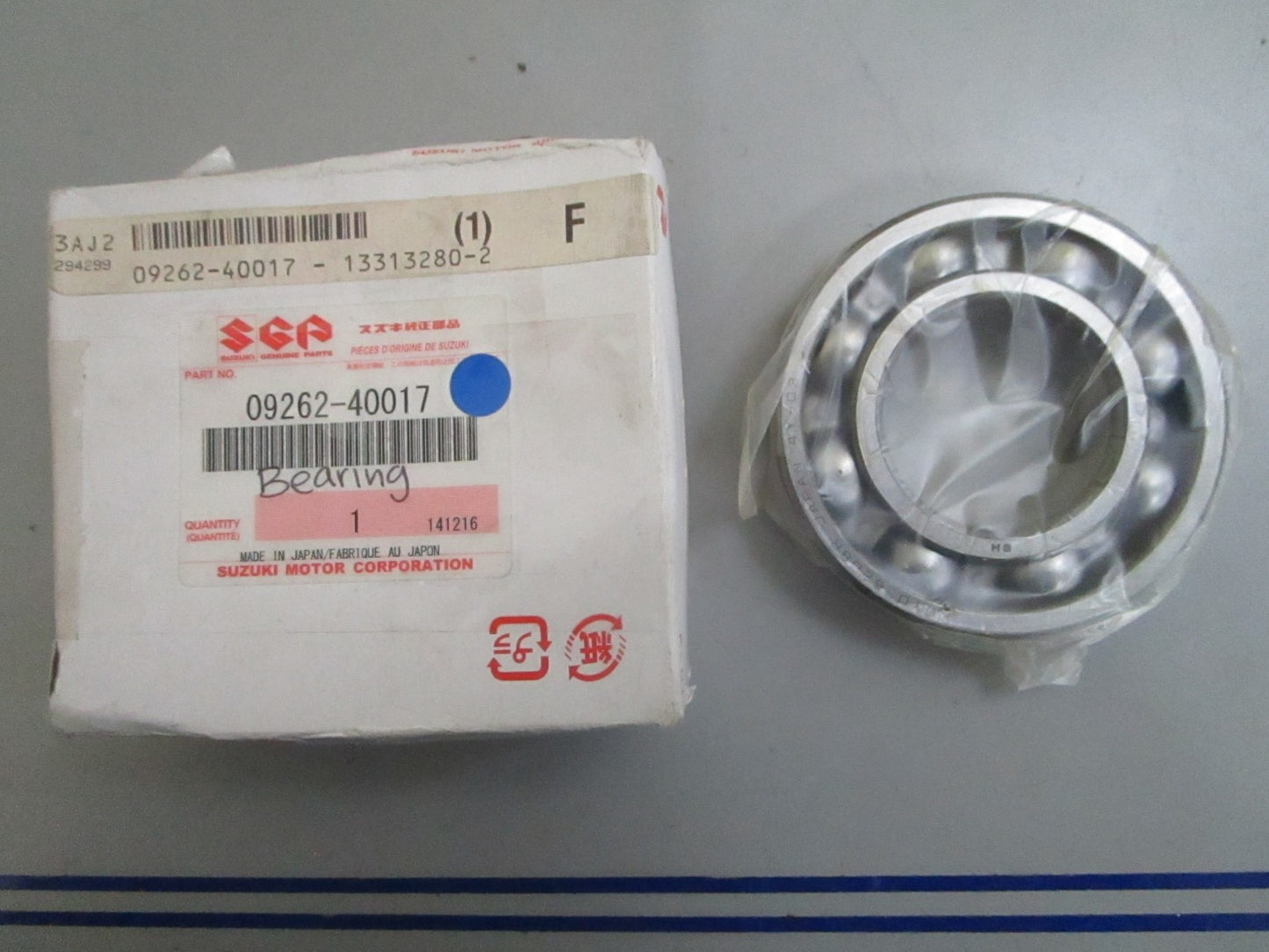 *NEW OEM* 0820 Suzuki Bearing 09262-40017