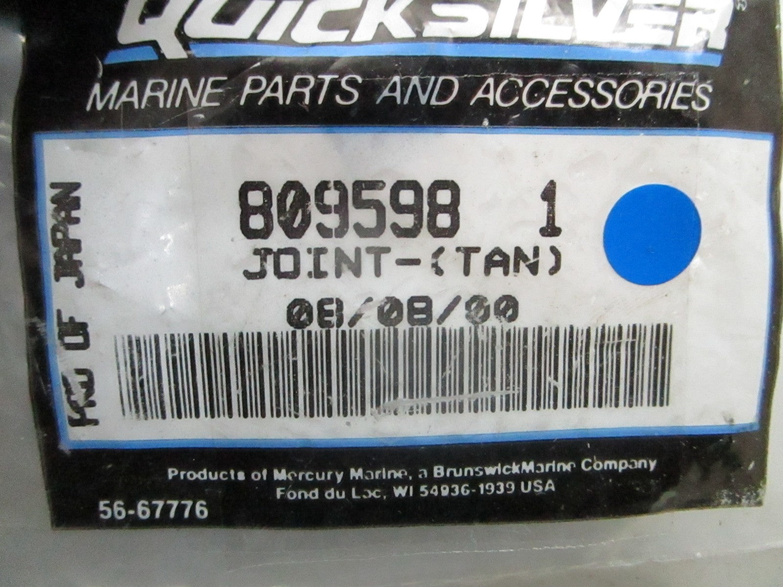 *NEW OEM* 0810 Mercury Quicksilver Tan Joint 809598 1
