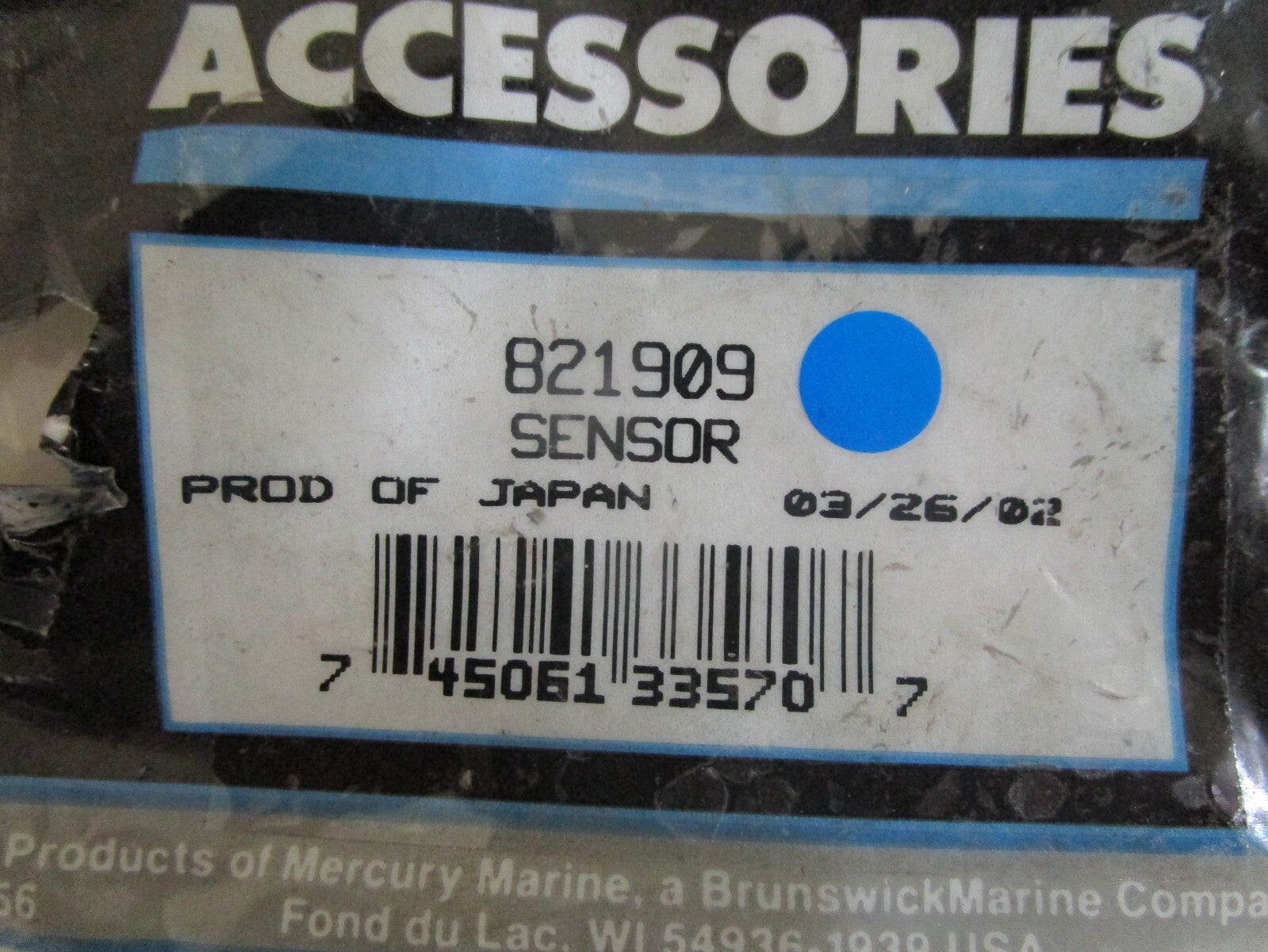 *NEW OEM* 0820 Mercury Quicksilver Sensor 821909
