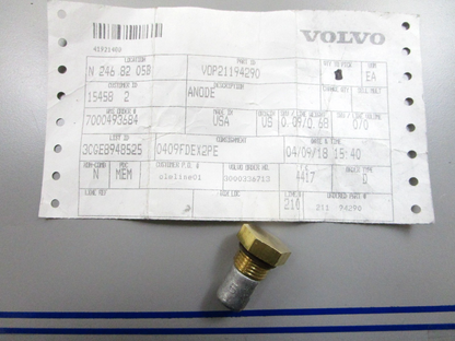 *NEW OEM* 0810 Volvo Penta Anode 21194290