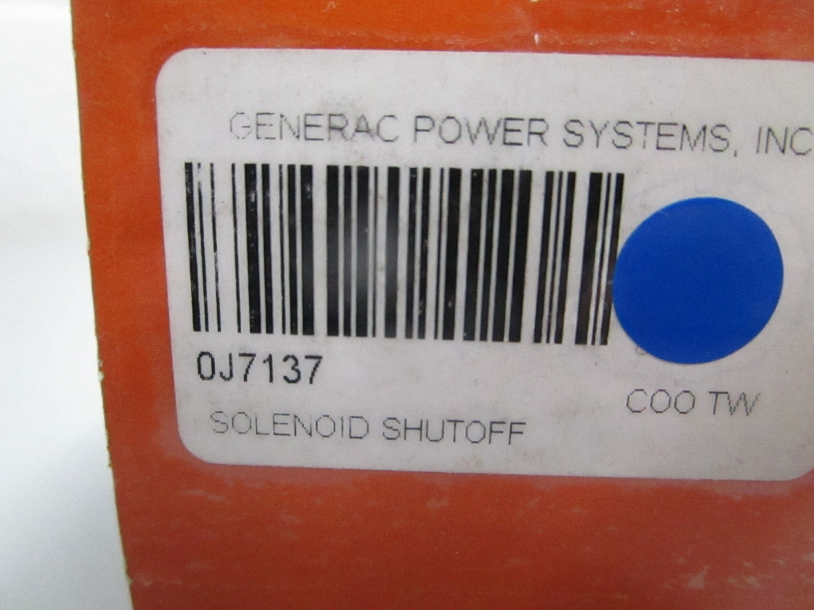 *NEW OEM* 0820 Generac Shut-Off Solenoid 0J7137