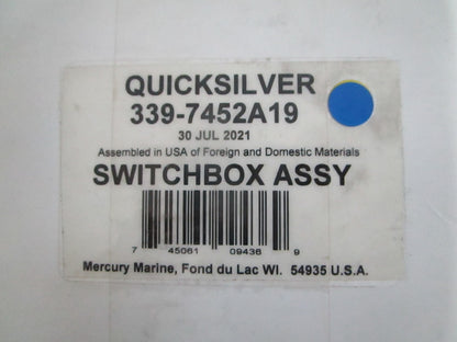 *NEW OEM* 0820 Mercury Quicksilver Switchbox Assy 339-7452A19