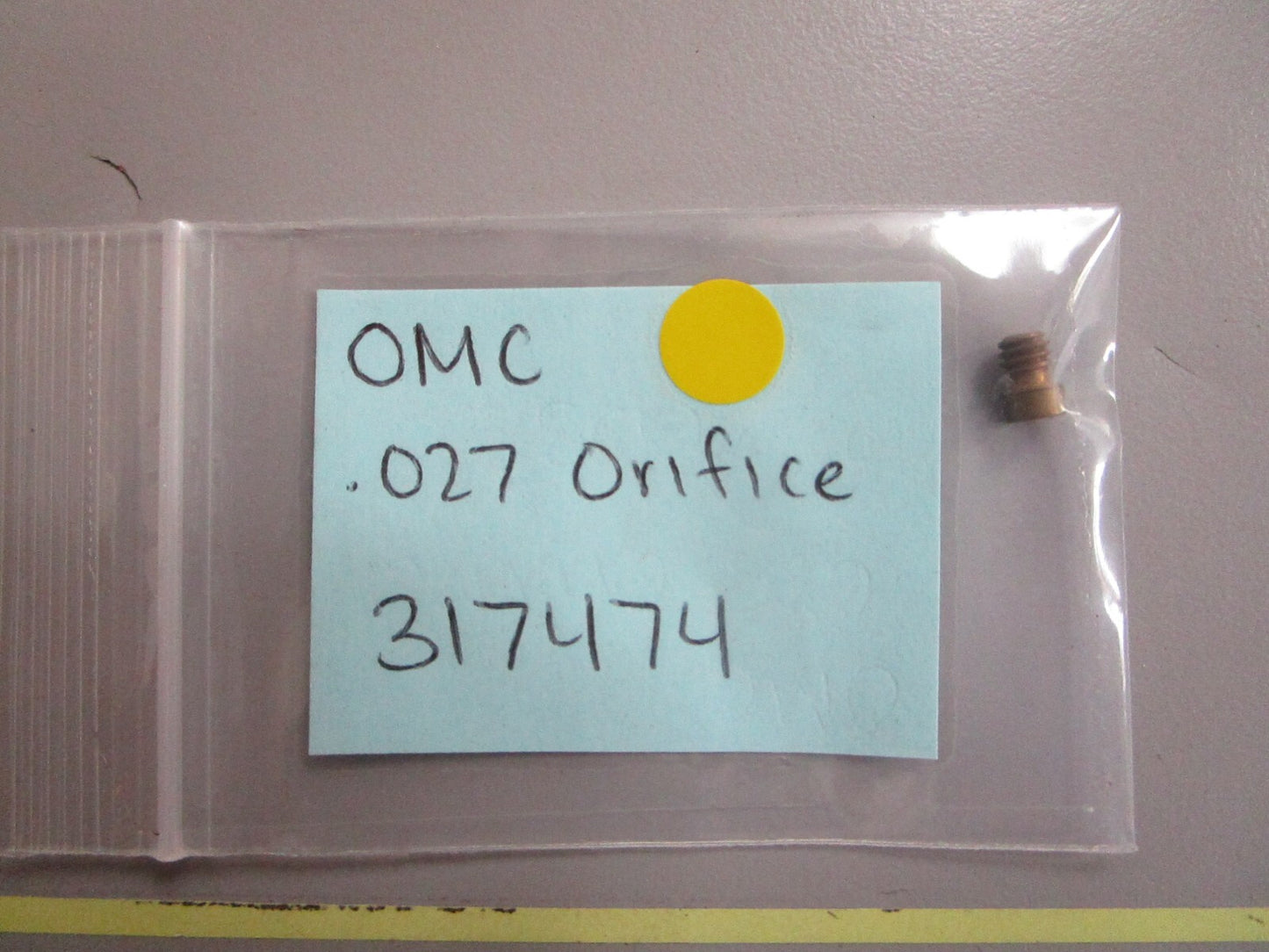 *NEW OEM* 0810 OMC Johnson Evinrude .027 Orifice 317474 0317474
