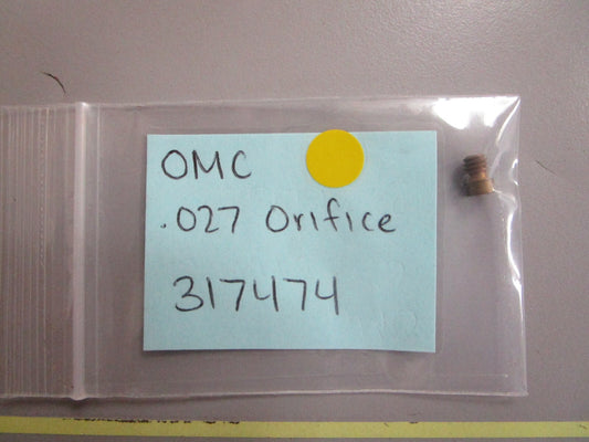 *NEW OEM* 0810 OMC Johnson Evinrude .027 Orifice 317474 0317474