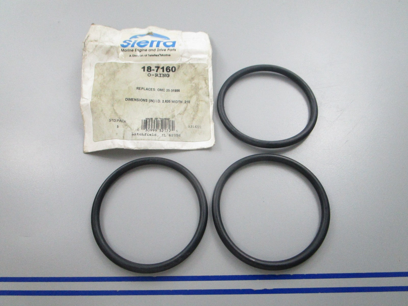 NEW (LOT OF 3) 18-7160 Replaces: Mercury 25-31986 Sierra O-Ring 0810