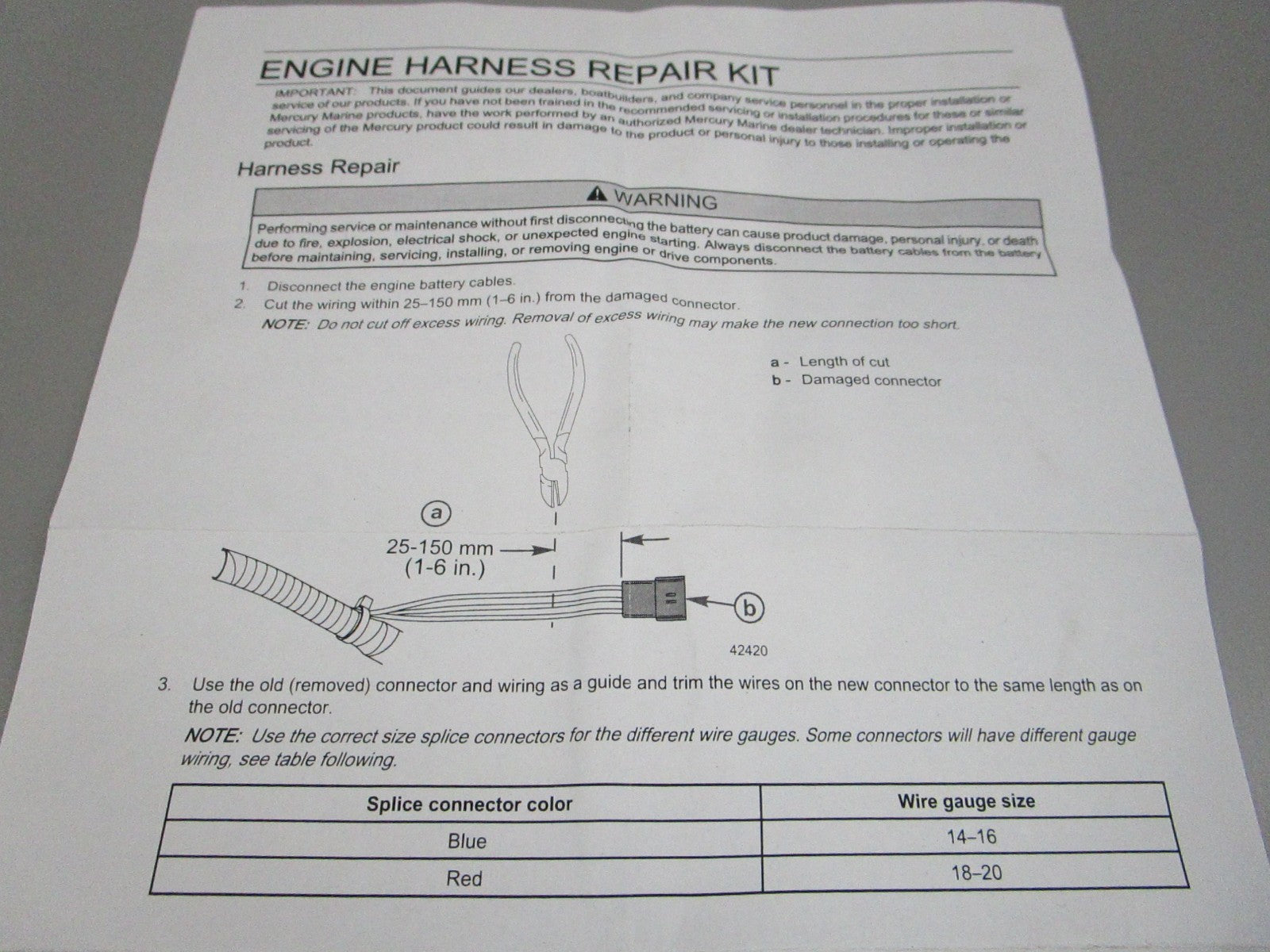 NEW OEM 879346A51 Mercury Quicksilver 5-Pin Delphi Repair Kit 0810