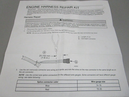 NEW OEM 879346A51 Mercury Quicksilver 5-Pin Delphi Repair Kit 0810