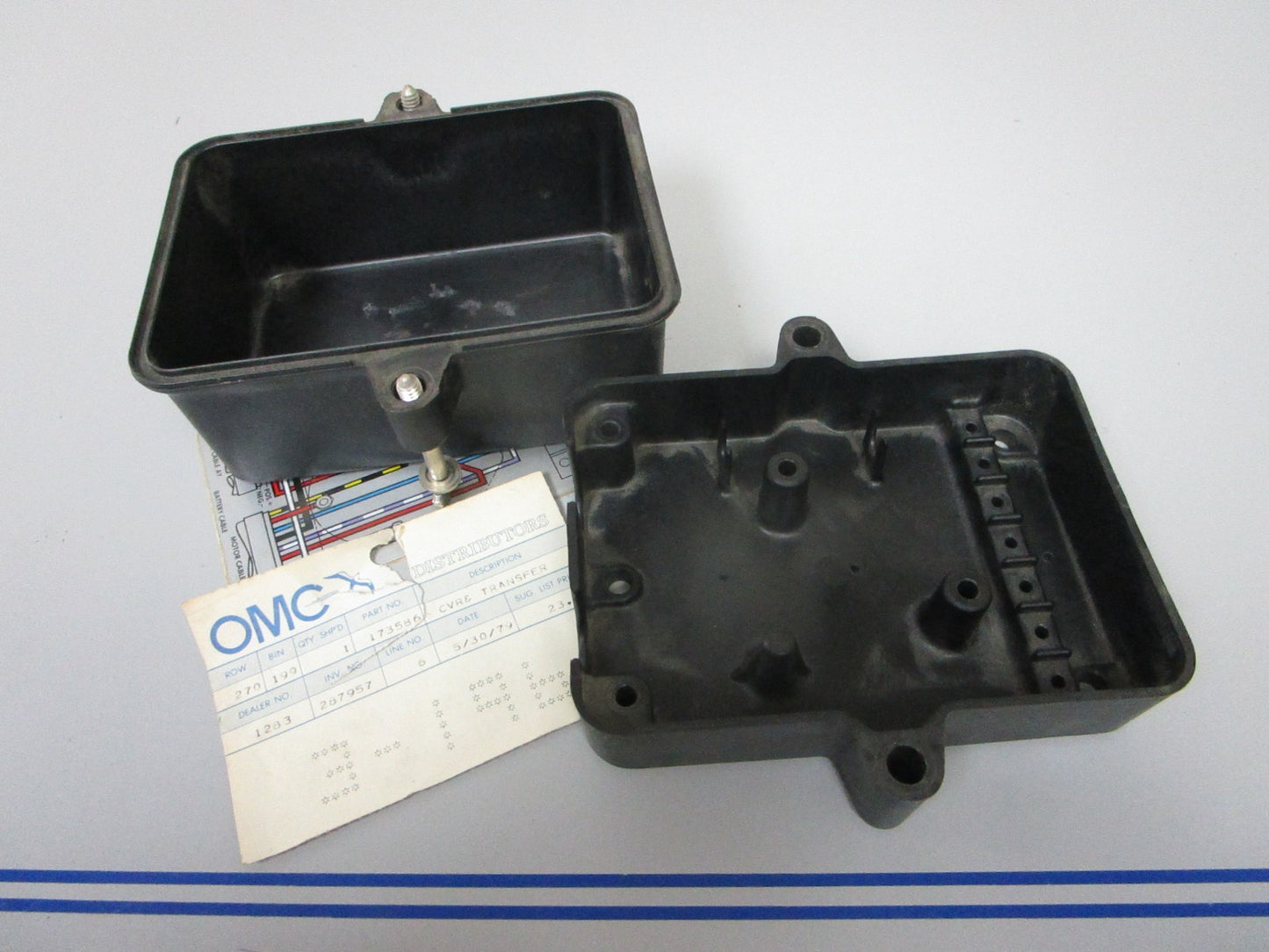 NEW OEM 173586 OMC Johnson Evinrude 78'- 92' Electrical Cover & Transfer Ay 0720