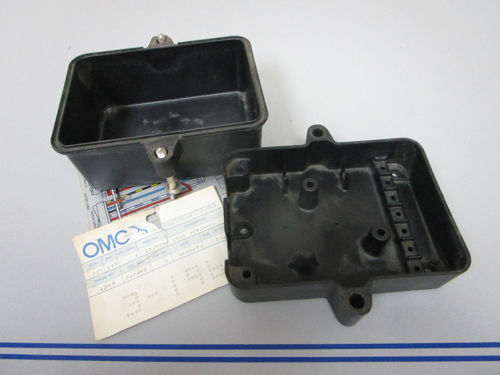 NEW OEM 173586 OMC Johnson Evinrude 78'- 92' Electrical Cover & Transfer Ay 0720