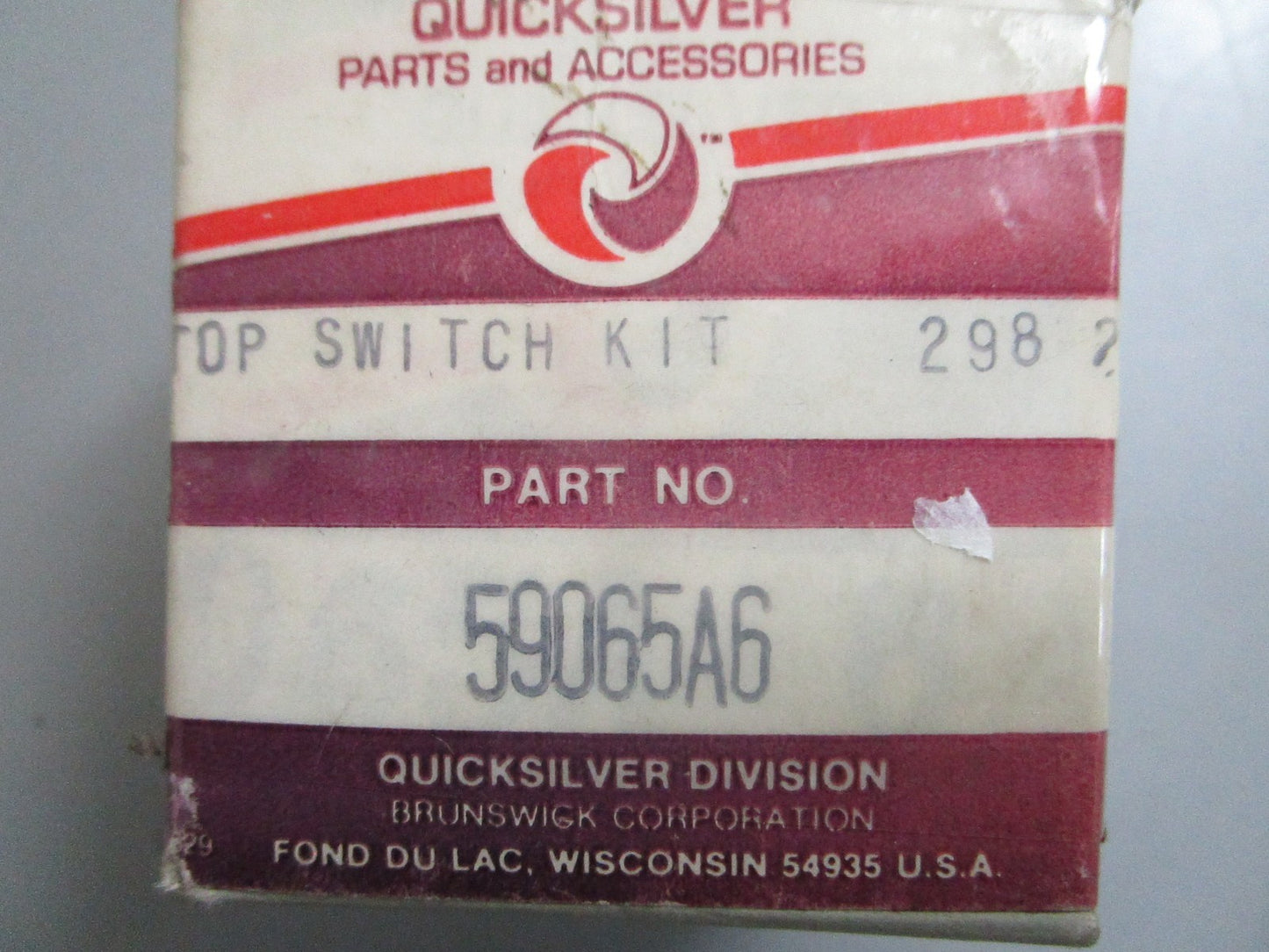 *NEW OEM* 0820 Mercury Quicksilver Stop Switch Kit 59065A6