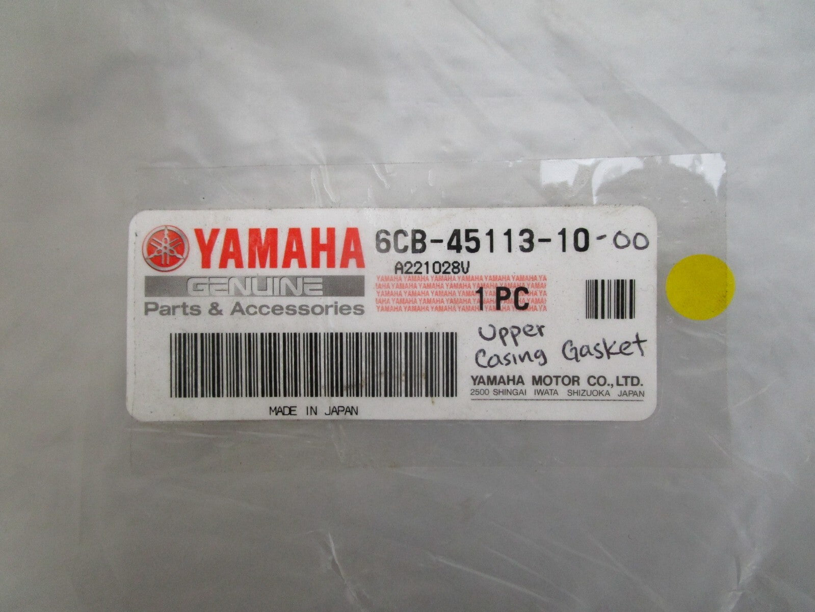 *NEW OEM* 0820 Yamaha Upper Casing Gasket 6CB-45113-10-00