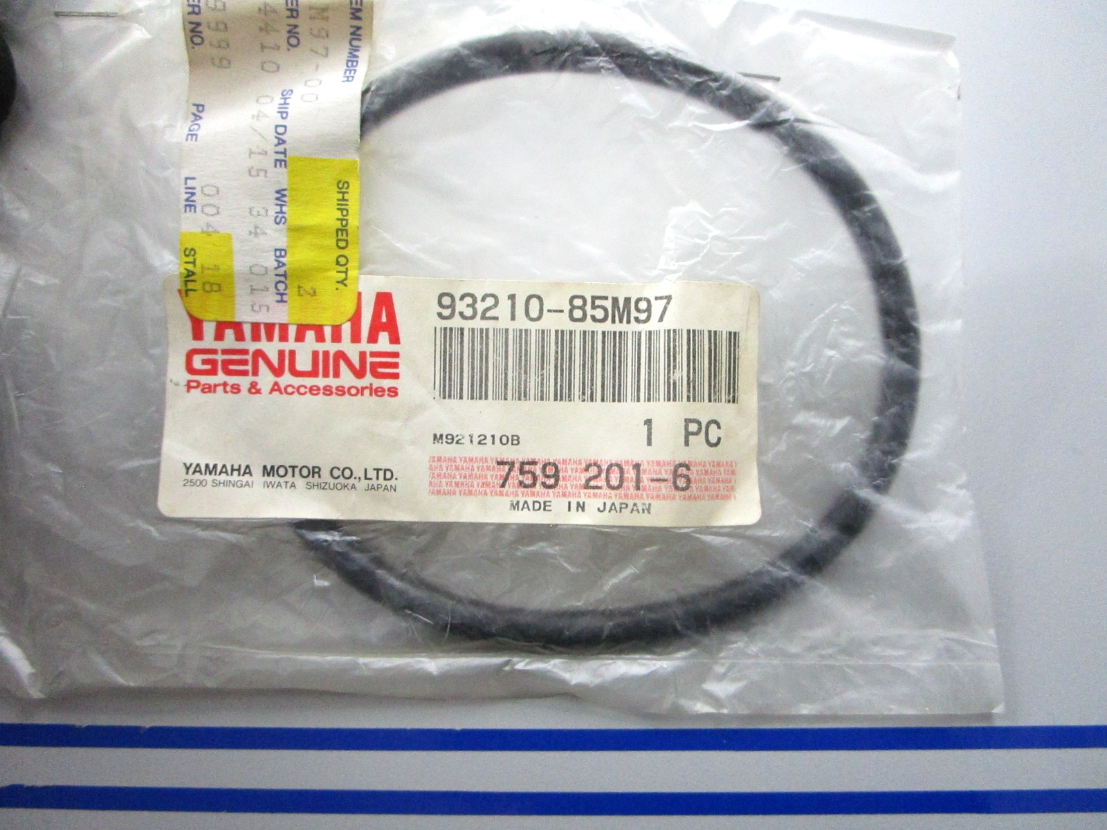 *NEW OEM* 0810 Yamaha O-Ring 93210-85M97-00