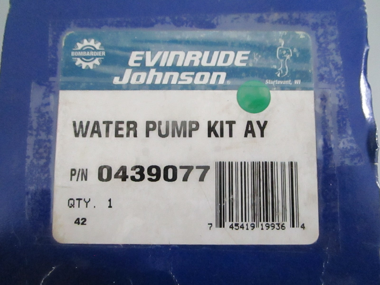 NEW OEM 439077 0439077 OMC Johnson Evinrude Water Pump Kit Assy 0820