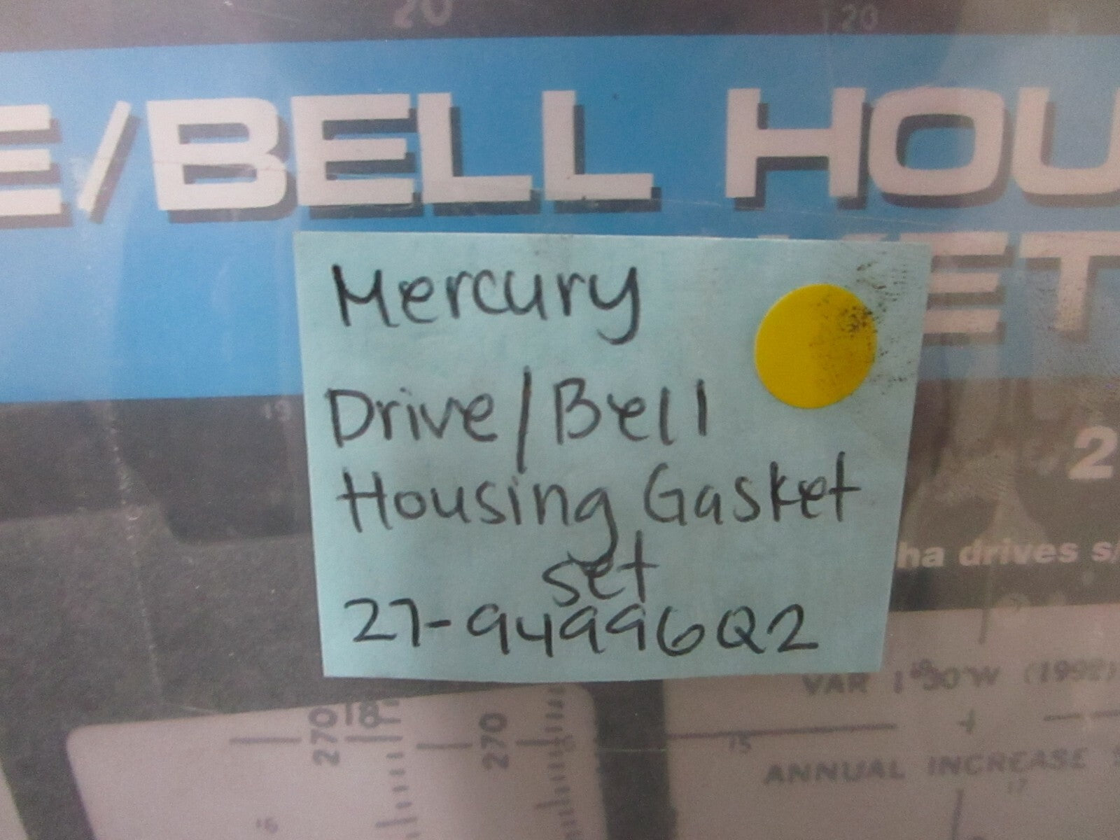 *NEW OEM* 0810 Mercury Quicksilver Drive Bell Housing Gasket Set 27-94996Q2