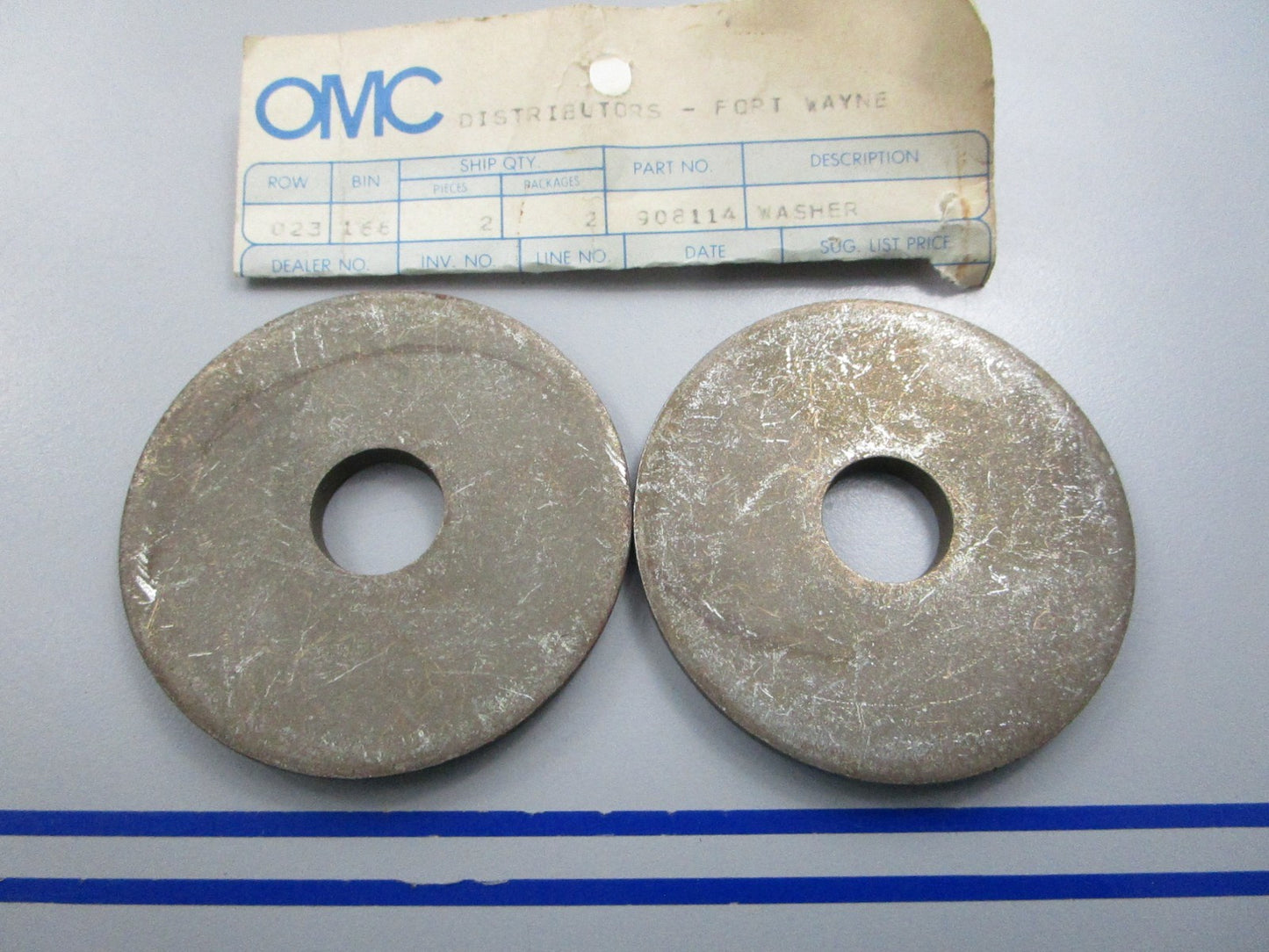 NEW OEM (LOT OF 2) 908114 0908114 OMC Johnson Evinrude Washer 0810