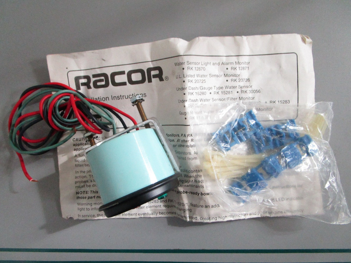 NEW OEM RK11-570 RK11-1571 Racor 3-Wire Water Alarm Gauge Kit 0820