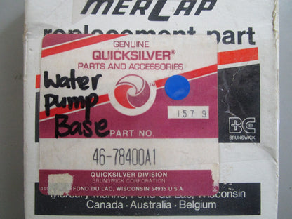 *NEW OEM* 0720 Mercury Quicksilver Water Pump Base 46-78400A1