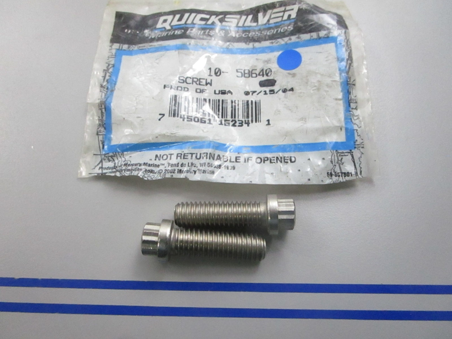 NEW OEM (LOT OF 2) 10-58640 Mercury Quicksilver Screw 0810
