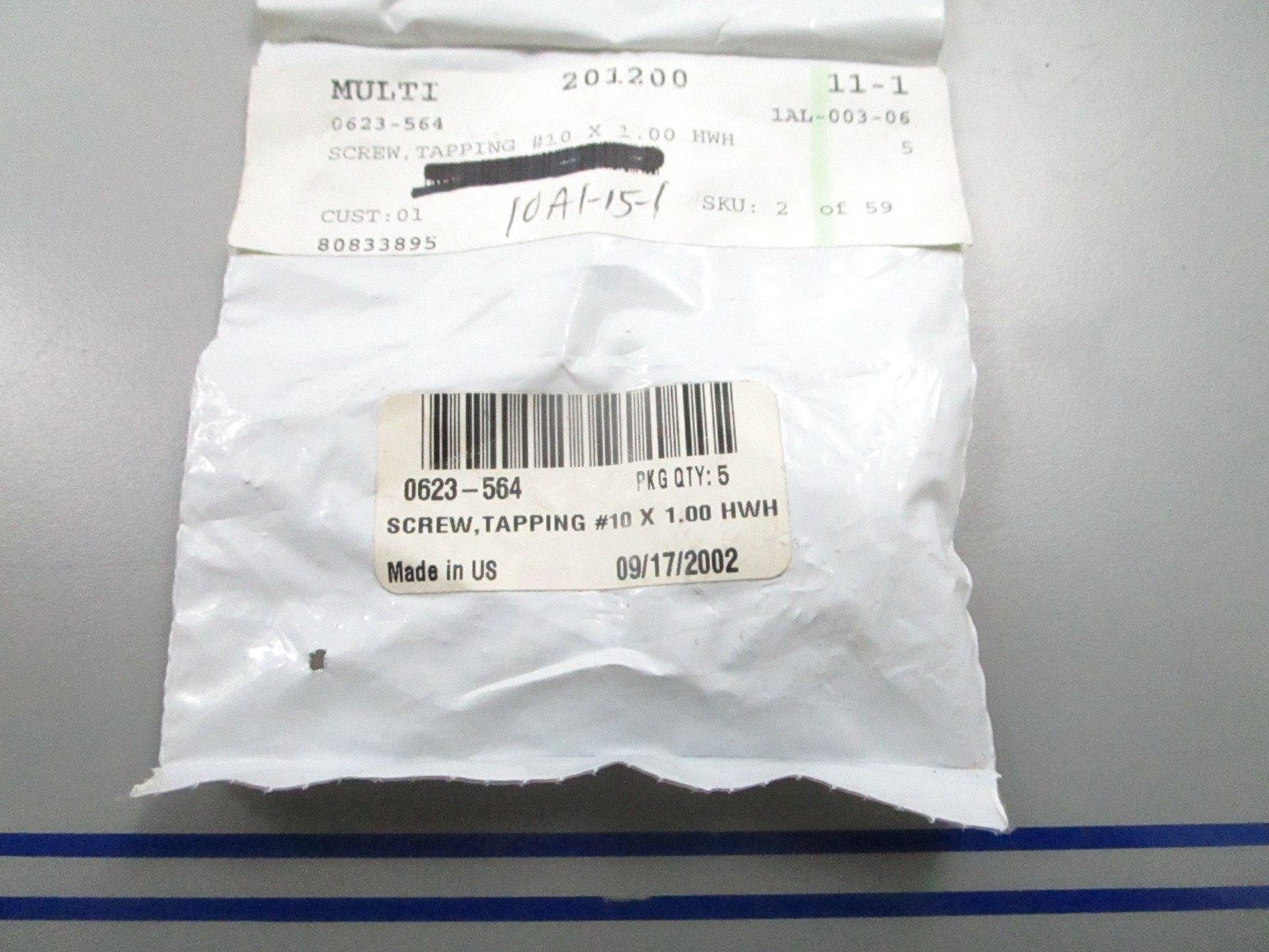 *NEW OEM* (LOT OF 5) 0810 Arctic Cat Tapping Screw 0623-564