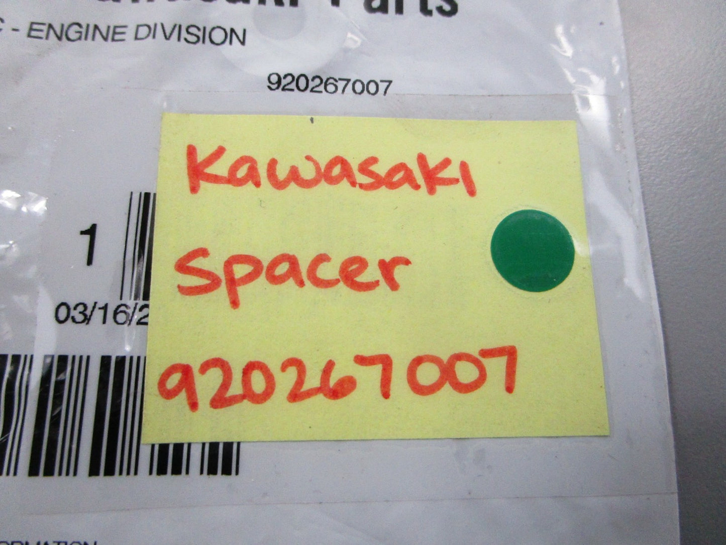NEW OEM 920267007 Kawasaki Spacer 0810