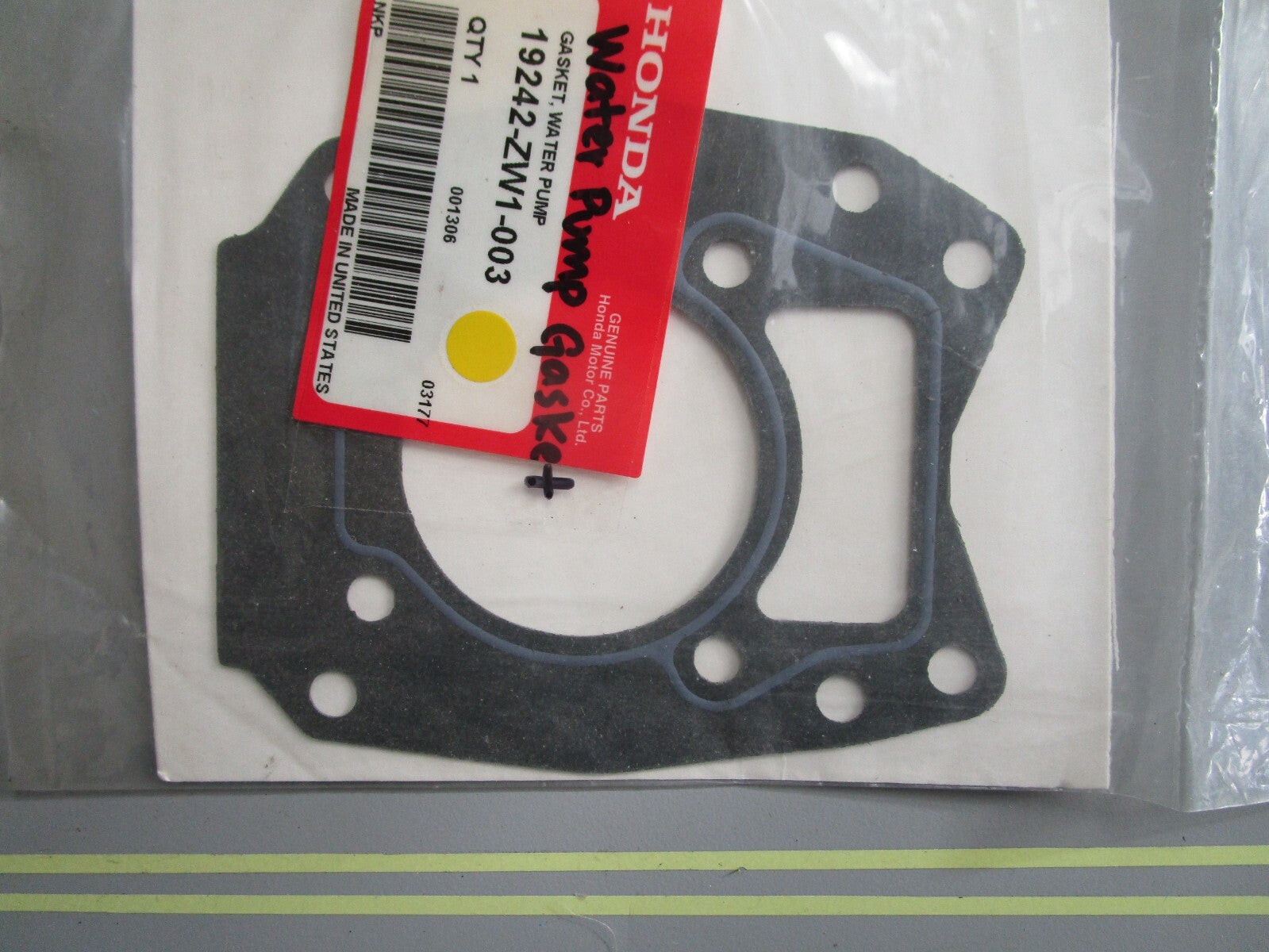 *NEW OEM* 0810 Honda Water Pump Gasket 19242-ZW1-003