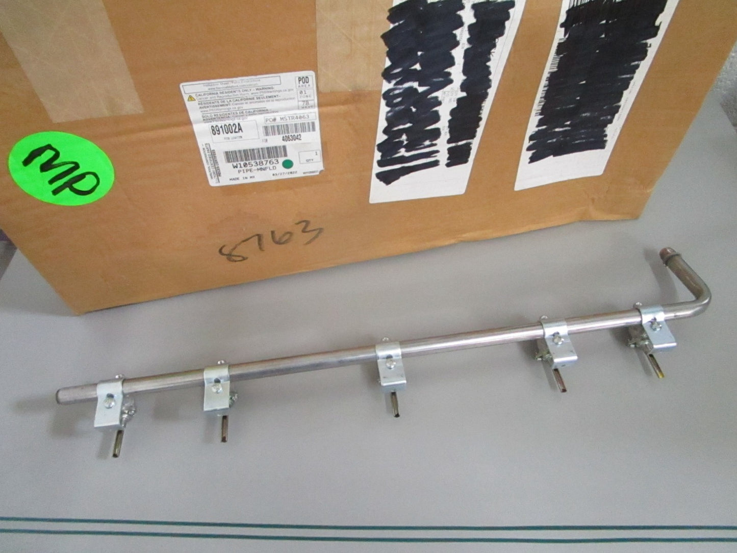 Whirlpool W10538763 Refrigerator Pipe Manifold NEW OEM Factory Certified 0820