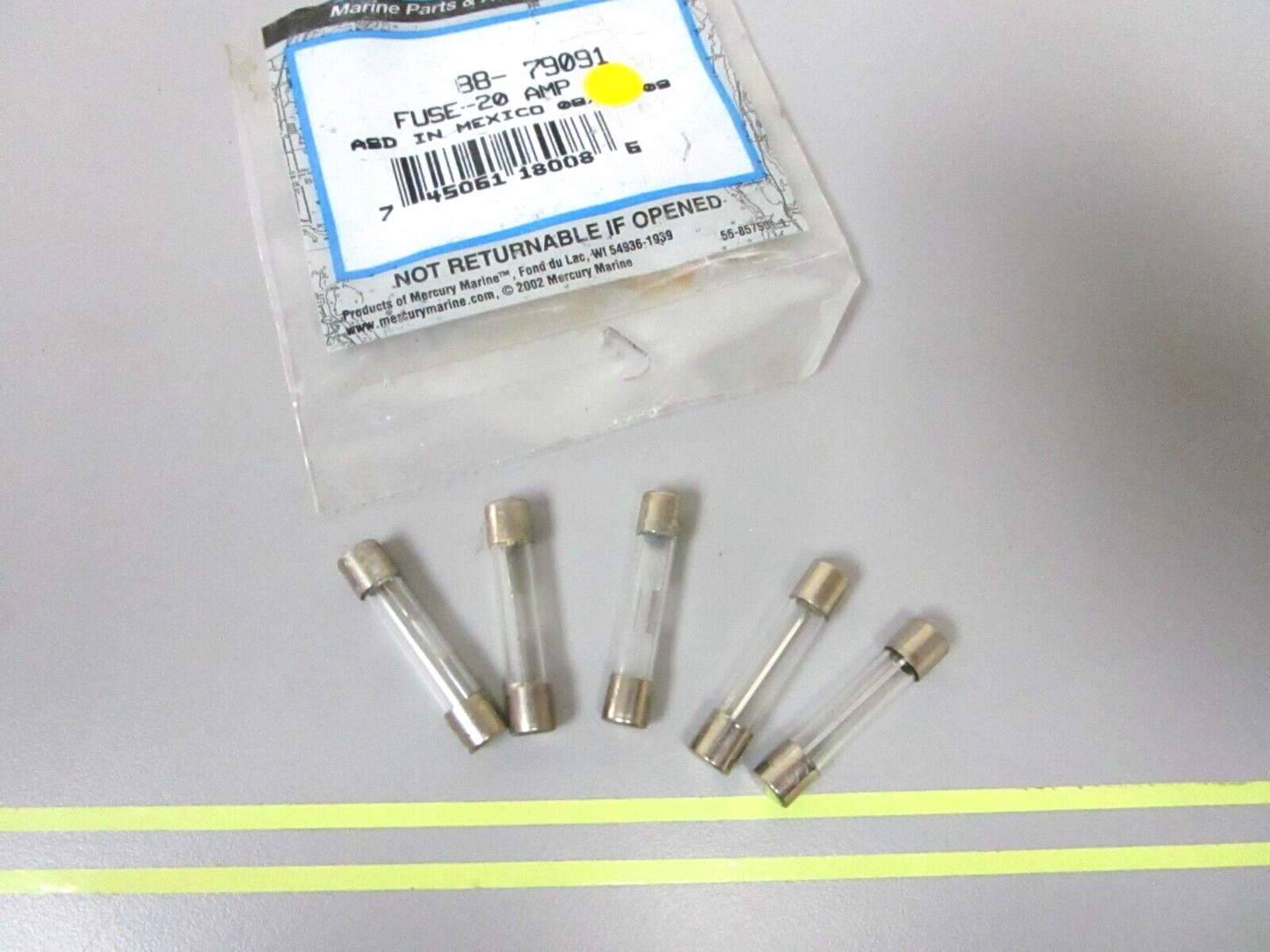 *NEW OEM* (LOT OF 5) 0750 Mercury Quicksilver FUSE 20amp 88-79091