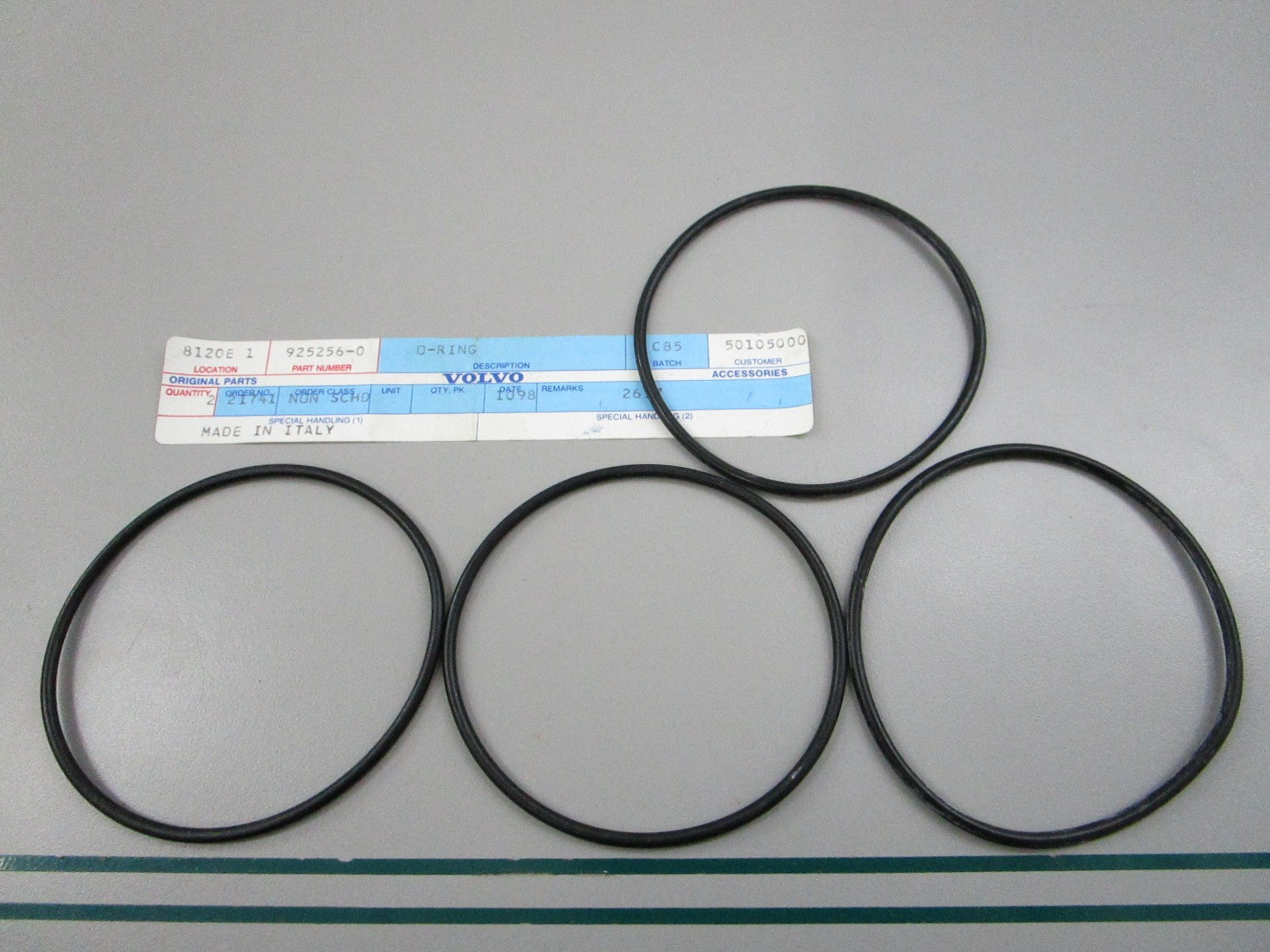 NEW OEM (LOT OF 4) 925256 Volvo Penta O-Ring 0810