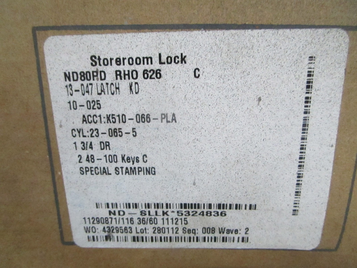 NEW OEM Schlage ND80PD RHO 626 Storeroom Lock 0820