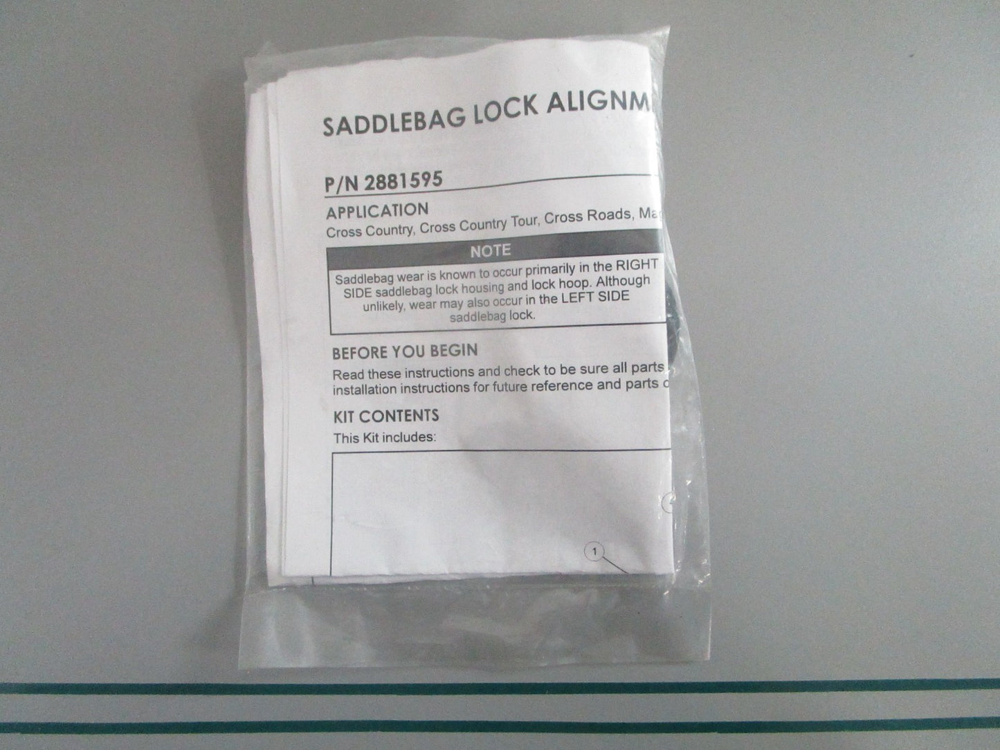 NEW OEM 2881595 Polaris Saddlebag Lock Alignment Kit 0820