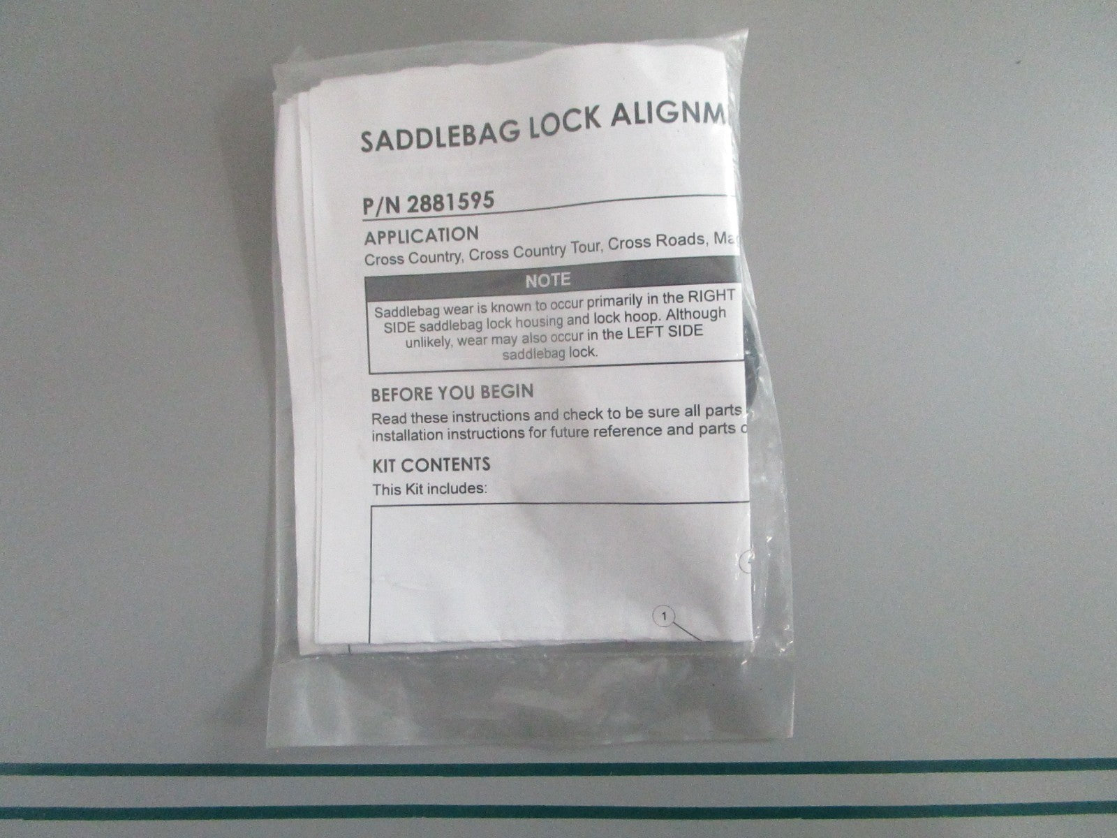 NEW OEM 2881595 Polaris Saddlebag Lock Alignment Kit 0820