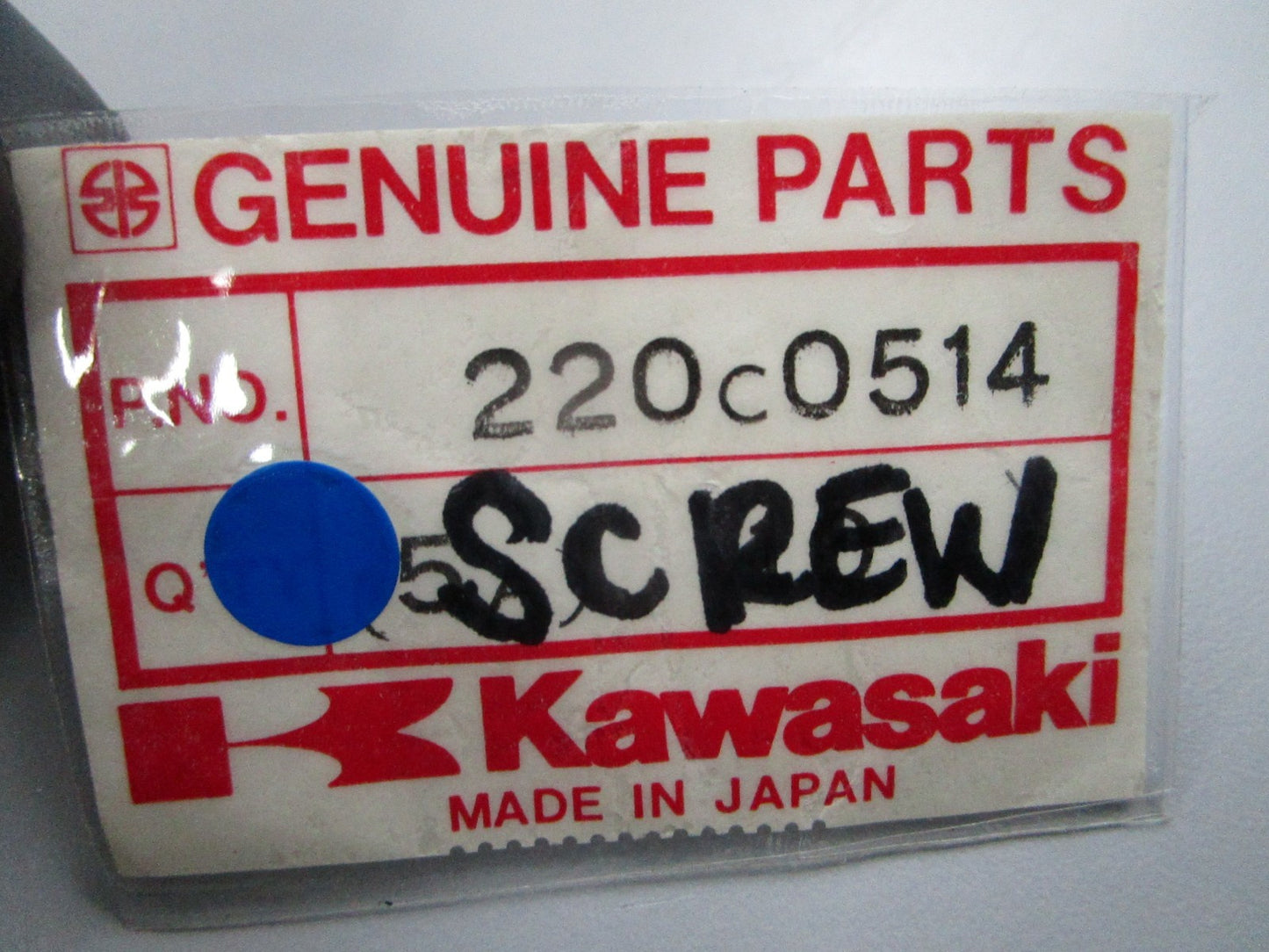 NEW OEM (LOT OF 4) Kawasaki 220C0514 Screw 0810