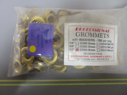 *NEW* 0720 Professional Hardware 100 Grommet & Washer Set 22304