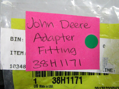 NEW OEM 38H1171 John Deere Adapter Fitting 0810
