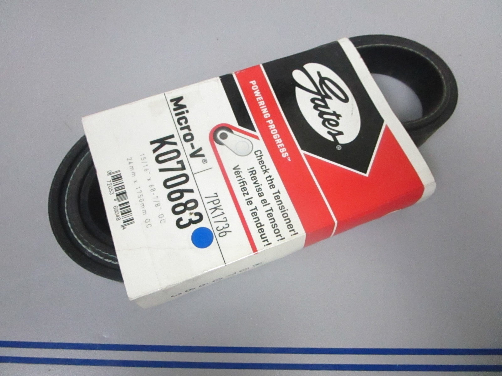 NEW K070683 Gates Micro-V 15/16" x  68 ⅞" Serpentine Belt 0720